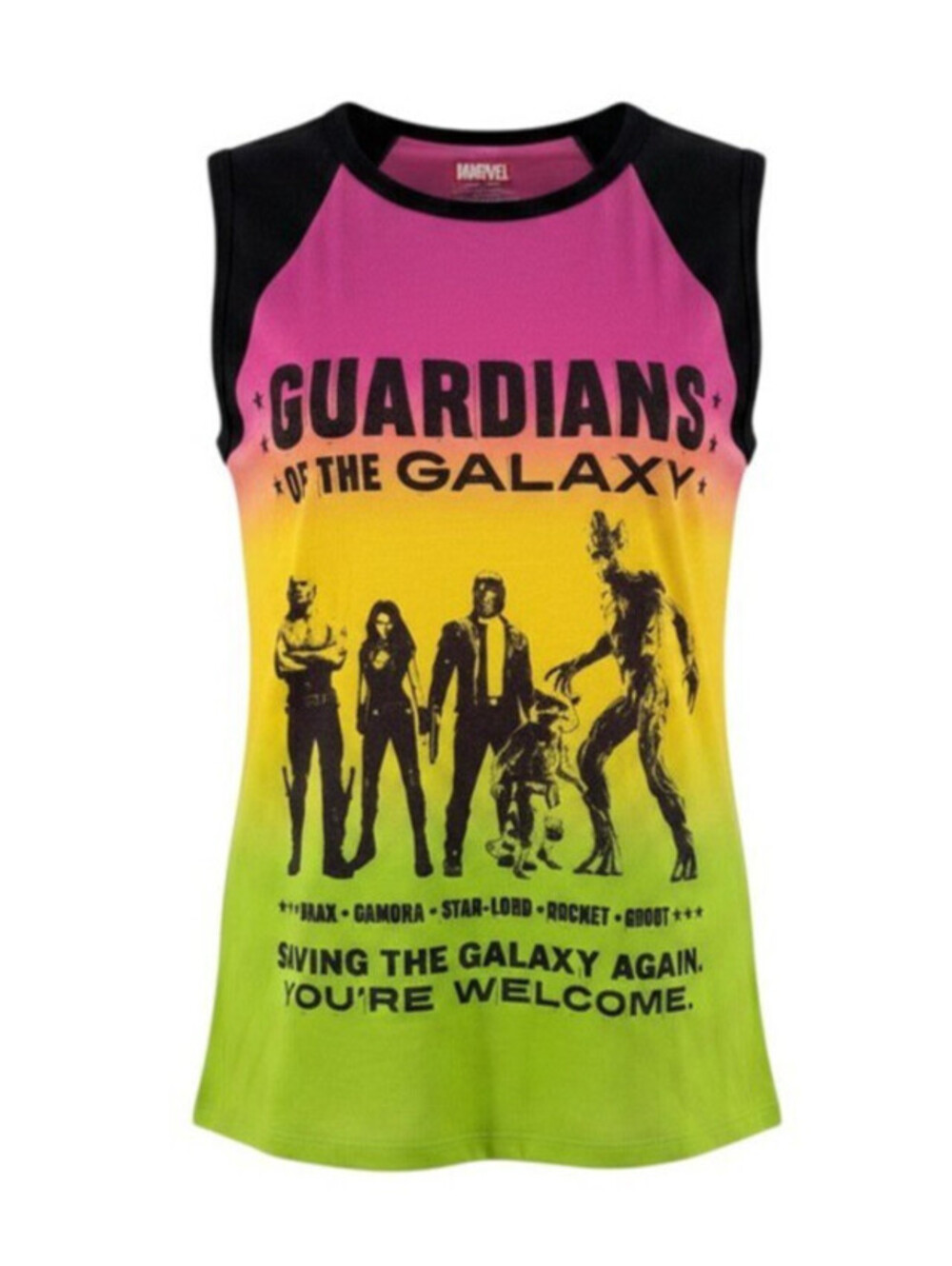 Marvel Guardians of the Galaxy T-Shirt Sleeveless Colorful Medium